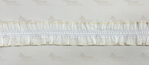 Рюш резинка с золотом (50м)